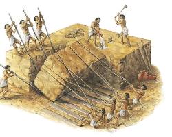 Image of closeup view of the perfectly cut and fitted stones of a pyramid, highlighting the advanced engineering skills of the ancient Egyptians.