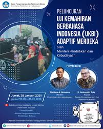 Seksi i (mendengarkan) seksi ini bertujuan mengukur kemampuan memahami informasi yang diungkapkan secara lisan, baik dalam bentuk dialog maupun monolog. Kemendikbud Luncurkan Uji Kemahiran Berbahasa Indonesia Adaptif Merdeka Badan Pengembangan Dan Pembinaan Bahasa Kementerian Pendidikan Dan Kebudayaan