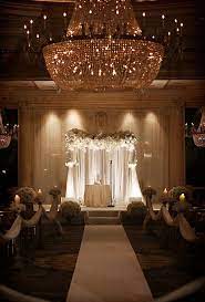Real Weddings Hotel Wedding Ceremony Wedding Ceremony Decorations Indoor Wedding Ceremony Backdrop