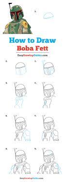 How To Draw Boba Fett Really Easy Drawing Tutorial Star Wars Art Drawings Star Wars Drawings Star Wars Painting