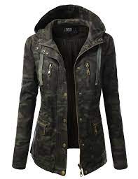 J Tomson Womens Trendy Military Cotton Drawstring Anorak Jacket At Amazon Women S Clothing Store Army Fatigue Jacket Jackets Drawstring Anorak Trendy Jackets