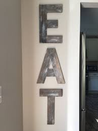 Large Eat Sign Wooden Letters Rustic Wood Kitchen Dining Room Decor Wall Art Distressed Reclaimed Joanna Gaines Farmhouse Fast Ship Rustic Wall Decor Rustic Kitchen Wall Decor Decor