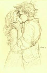 Kissy Face Today Pin Couple Drawings Cute Couple Drawings Romantic Drawing