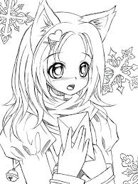 Anime Animal Girl Coloring Pages In 2020 Mermaid Coloring Pages Cartoon Coloring Pages Animal Coloring Pages