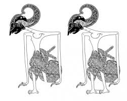 Melestarikan wayang warta yang nyaris punah. Gambar Wayang Gatotkaca Hitam Putih