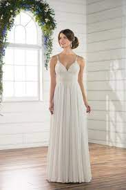 Casual Wedding Dress With A Line Silhouette And Detailed Bodice D2456 By Essense Of Essense Of Australia Wedding Dresses Wedding Dresses Lace Wedding Dresses