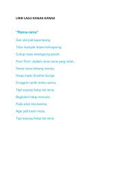 ★ this makes the music download process as comfortable as possible. Lirik Lagu Kanak Kanak Rama Rama
