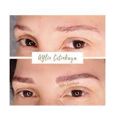 Kalici Makyaj Microblading Kil Teknigi Islem Oncesi Ve Sonrasi Degisim Makyaj Instagram Renkler