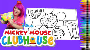Pypus is now on the social networks, follow him and get latest free coloring pages and much more. Coloring Disney Mickey Mouse Clubhouse Giant Coloring Book Page Crayola Crayons Kimmi The Clown Youtube
