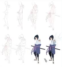 (from naruto.wikia.com) step 1 as always all the blue and green lines are just construction lines and will be erased. Sasuke Uchiha Drawing Step By Step Novocom Top