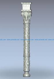 Capital Column Wood Carving File Stl For Artcam And Aspire Jdpaint Free Vector Art 3d Model Download For Cnc Download 3d In 2020 Vector Art 3d Free Vector Art 3d Art