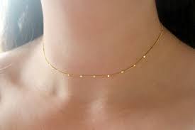 Learn more about why we use gold filled vs gold plated, and the. Starlit Gold Choker Necklace Dainty Gold Bar Necklace Gold Etsy