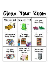 Go Clean Your Room Help For Young Kids Charts For Kids Kids Cleaning Chores For Kids