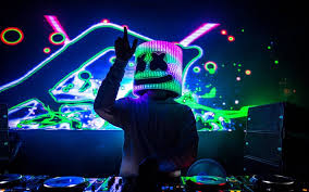 Download Wallpapers Marshmello Night Club Dj Console Concert Neon Dj For Desktop Free Pictures For Desktop Free