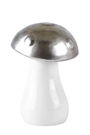 Kj Collection Deko Objekt Silber Weiss 15 5 Cm Gunstig Kaufen Deko Kj Collection 152710 Produkttyp Pilz Deko Objekt Silber