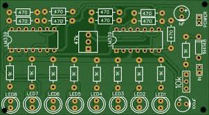 Make your own led sign vu meter. Vu Meter Ic Lm339 And 8 Leds Share Project Pcbway