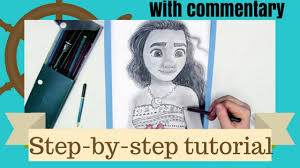 Please leave a like if you enjoy and thanks for. How To Draw Moana Easy Step By Step With Commentary Youtube