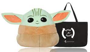 Squishmallow Baby Yoda The Child Large 20 Inch Stuffed Plush Pillow With Exclusive Flip A Tote Walmart Com