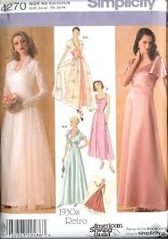 Simplicity Sewing Pattern Bridal Evening Gown Bridesmaid Prom Party Dress Formal Wedding Dress Sewing Patterns Evening Dresses For Weddings Retro Wedding Dresses