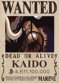 One Piece Wanted Kaido Metal Poster Wallart Displate In 2020 One Piece Comic One Piece Bounties One Piece Drawing