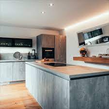 betonoptik tritt massivholz kuche betonoptik wohnung kuche kuche beton
