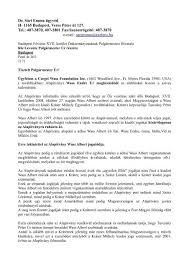 Dr. Sári Emma ügyvéd H- 1165 Budapest, Veres Péter ...