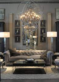 Look Inside Restoration Hardware S New Rh Atlanta Design Gallery Slideshow Atlanta Business Chronicle Modern Glam Living Room Silver Living Room Living Room Designs