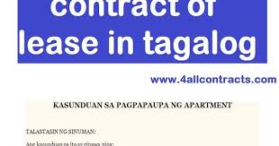 Magaling ang aming ilaw ng tahanan pagdating sa pagluluto. Contract Of Lease In Tagalog Sample Contracts