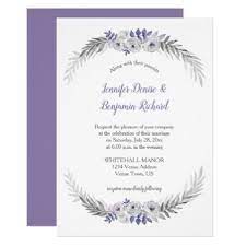 Purple Silver Gray Watercolor Flowers Wedding Invitation Zazzle Com Flower Wedding Invitation Watercolor Flowers Wedding Invitation Watercolor Flower Wedding
