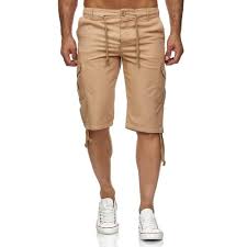 Sie sind luftig und fallen locker um ihre beine. Reslad Leinen Cargo Shorts Manner Strandhose Herren Leinenhose 3