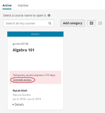 Knowledge Mylab Mastering For Learning Management Systems Change From Temporary To Full Access