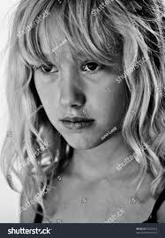 Young White Female Looking Sad Black Stock Photo 95223910