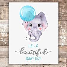 Elephant baby boy nursery decor. Boys Nursery Decor Art Print Unframed 8x10 Elephant Baby Boy Dream Big Printables