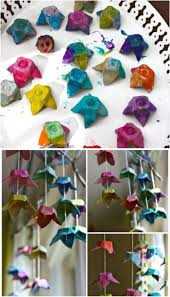Basteln Mit Eierkarton Osterkranz Aus Fruhlingsblumen In Einpaar Einfachen Schritten Eierkarton Basteln Blume Eierkarton Basteln Blumen Basteln