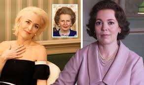 Stephen delights in discussing accents and acting with olivia colman, who plays queen elizabeth, and gillian anderson, who plays margaret thatcher, in. The Crown Olivia Colman Reacts To Gillian Anderson S Portrayal Of Margaret Thatcher Tv Radio Showbiz Tv Express Co Uk