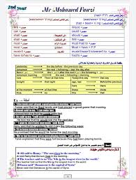 مذكرة قواعد وتدريبات اللغة الإنجليزية للصف الثاني الثانوي الترم الثاني 2020 لمستر محمد فوزي