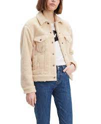 Levi S Women S Cotton Fleece Trucker Jacket Reviews Jackets Blazers Women Macy S In 2021 Blazer Jackets For Women Trucker Jacket Women Contemporary Outfits