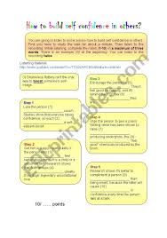 Talk about how they overcame hurdles and setbacks. Listening 4 How To Build Self Confidence In Others Esl Worksheet By Zsuzsapszi