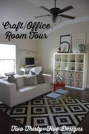 Color can connect the living and dining room without taking away their distinct areas. Craft Room Office Tour Two Thirty Five Designs Dining Room Office Guest Room Office Dining Room Combo