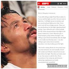 If Pacquiao Floyd 2 should happen : 1.Fight should be not in Vegas 2.  Strict monitoring