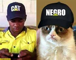 Seuss' works generally tell the stories of fantastical characters in imaginary places, meant to be timeless. Black Man Wearing Cat Hat Cat Wearing Negro Cap Starecat Com