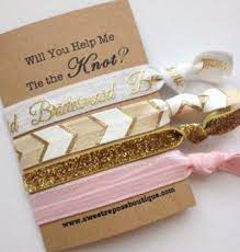 18 Gorgeous Gifts To Buy Or Make For Your Bridal Party Will You Be My Bridesmaid Gifts Gifts For Wedding Party Bridesmaid Hair Ties