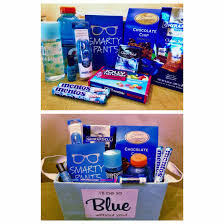 I Ll Be So Blue Without You Gift Basket I Made This For My Best Friend At Work As Her Going Away Gift Ver Friend Moving Away Gifts Goodbye Gifts Moving Gifts