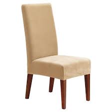 Stretch Pinpoint Short Dining Room Chair Cream Sure Fit Slipcovers For Chairs Dining Room Chair Slipcovers Dining Chair Covers