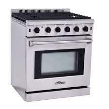 Thor Kitchen 30 In 4 55 Cu Ft Professional Gas Range In Stainless Steel Lrg3001u The Home Depot Gas Range Stoves For Sale Oven Range