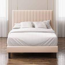 For those that prefer a softer, modern upholstered bed frame, we have several styles to choose from, each complete with the option for customization. Debi Upholstered Platform Bed Frame Zinus