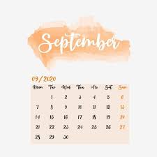 September 2020 Calendar Cute Free Orange In 2020 September Calendar Calendar Wallpaper Calendar