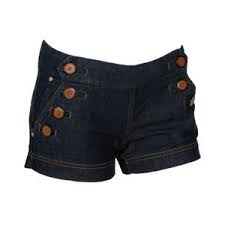 Sailor Shorts Double Button Shorts Blue Jean Shorts Fashion