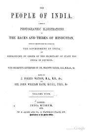 The People Of India Vol 5 : Watson And ...