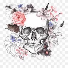 Printable dia de los muertos skull. Skull Flower Png Images Pngwing